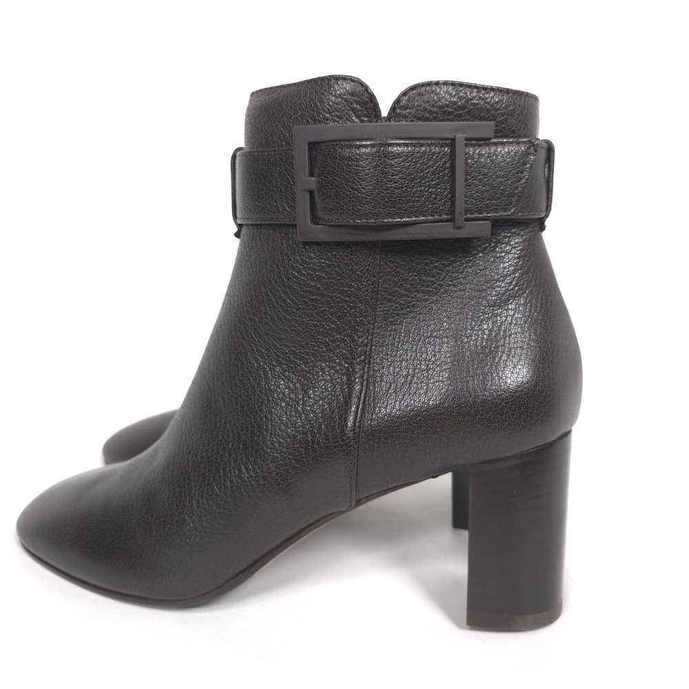 AQUATALIA Women's Leather Ankle Boots 6.5 Black Buckle Strap Italy Made - Picture 9 of 11